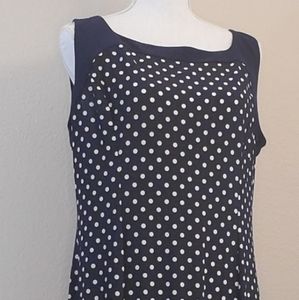 Ralph Lauren navy polka dot dress